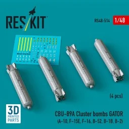 CBU-89A cluster bombs GATOR (4 pcs) (A-10, F-15E, F-16, B-52, B-1B,...