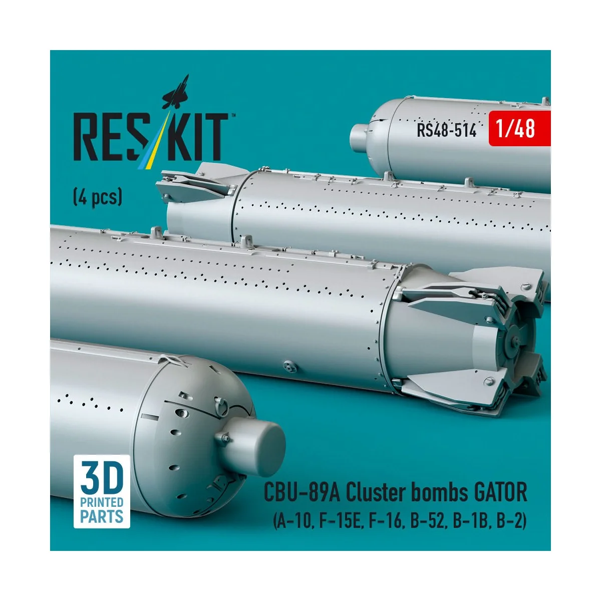 CBU-89A cluster bombs GATOR (4 pcs) (A-10, F-15E, F-16, B-52, B-1B,...