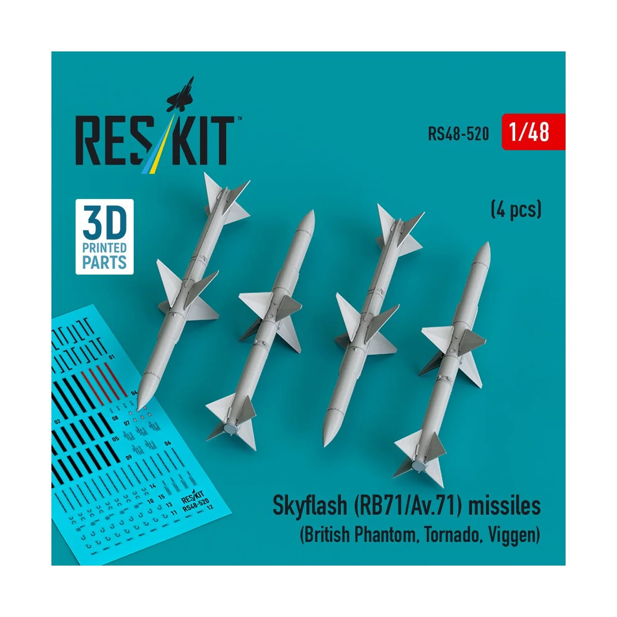 Skyflash (RB71/Av.71) missiles (4 pcs) (British Phantom, Tornado, V...