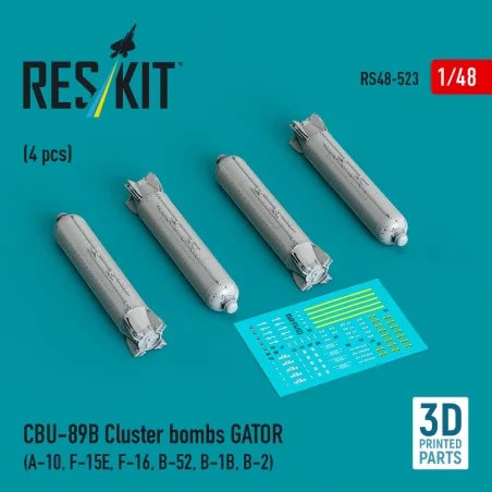 CBU-89B cluster bombs GATOR (4 pcs) (A-10, F-15E, F-16, B-52, B-1B,...
