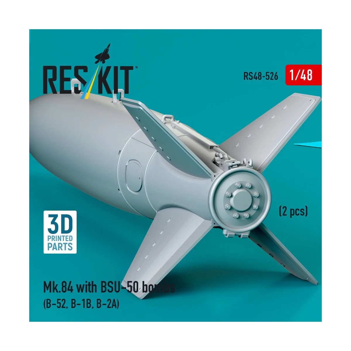 Mk.84 with BSU-50 bombs (2 pcs) (B-52, B-1B, B-2A) (3D printed), 1/...