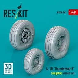 A-10 Thunderbolt II (weighted) wheels set (3D Printed), 1/48 - ResK...