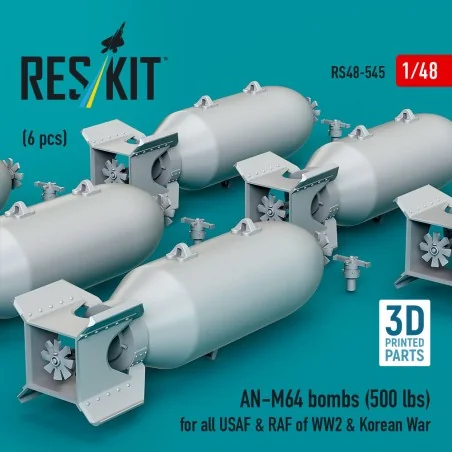 AN-M64 bombs (6 pcs) (500 lbs) for all USAF & RAF of WW2 & Korean W...