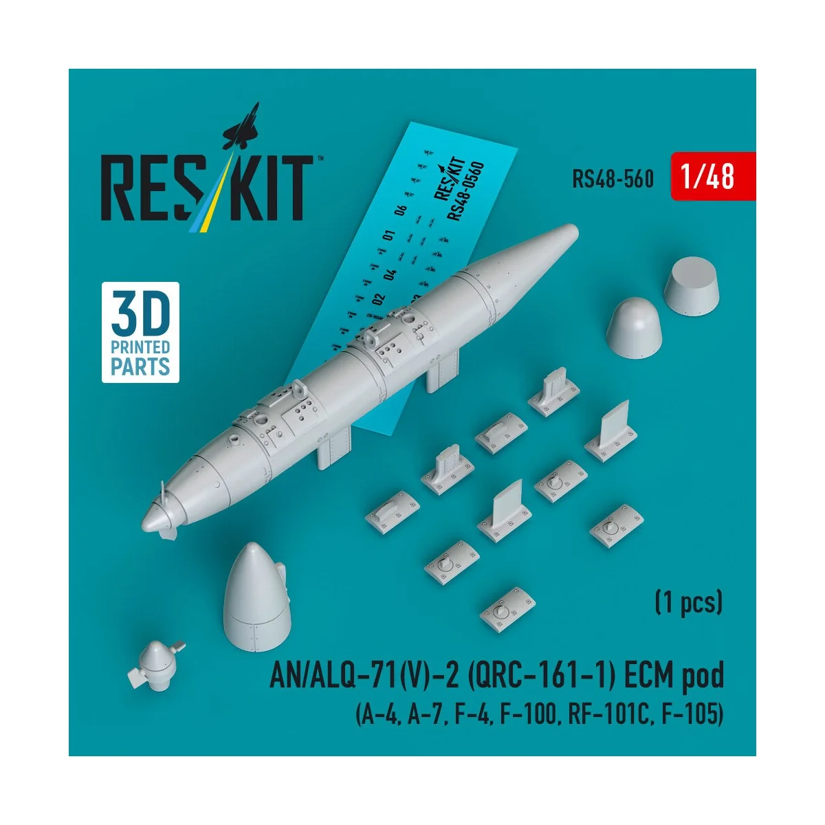 AN/ALQ-71(V)-2 (QRC-161-1) ECM pod (1pcs) (A-4, A-7, F-4, F-100, RF...