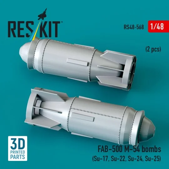FAB-500 M-54 bombs (2 pcs) (Su-17, Su-22, Su-24, Su-25) (3D Printed...