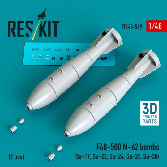 FAB-500 M-62 bombs (2 pcs) (Su-17, Su-22, Su-24, Su-25, Su-30) (3D ...