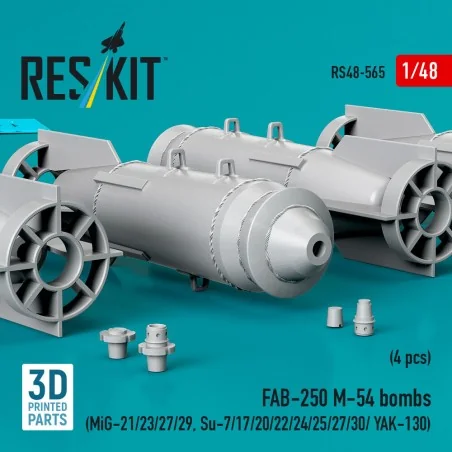 FAB-250 ?-54 bombs (4 pcs) (MiG-21/23/27/29, Su-7/17/20/22/24/25/27...