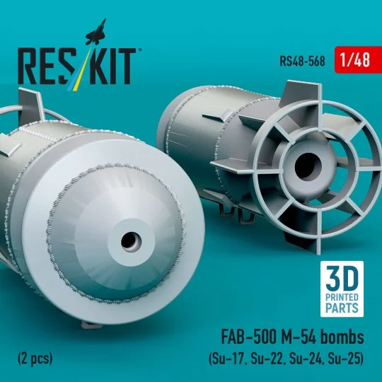 FAB-500 M-54 bombs (2 pcs) (Su-17, Su-22, Su-24, Su-25) (3D Printed...