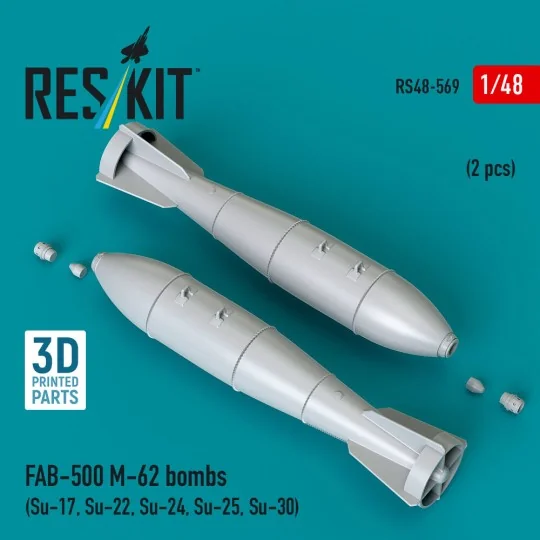 FAB-500 M-62 bombs (2 pcs) (Su-17, Su-22, Su-24, Su-25, Su-30) (3D ...