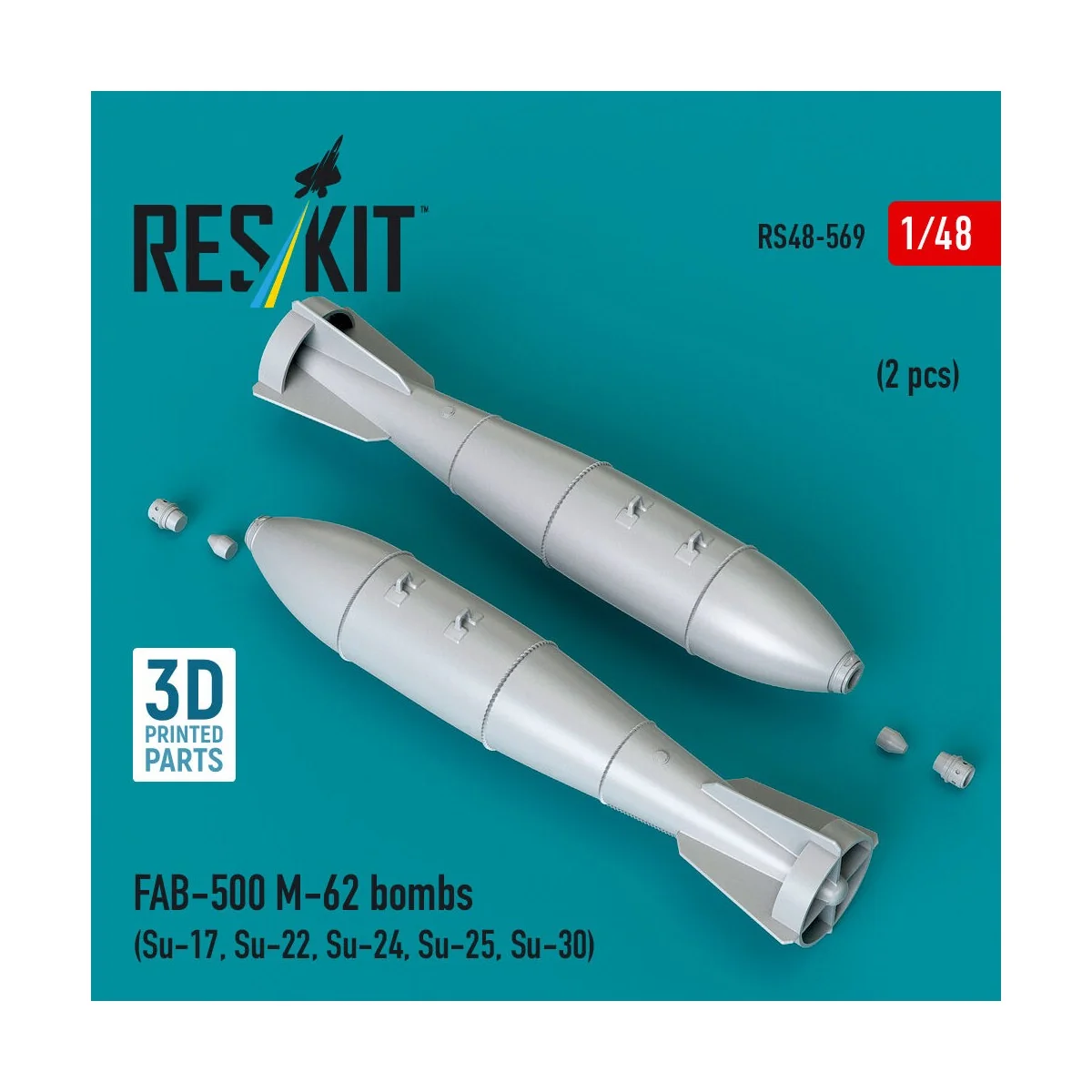FAB-500 M-62 bombs (2 pcs) (Su-17, Su-22, Su-24, Su-25, Su-30) (3D ...