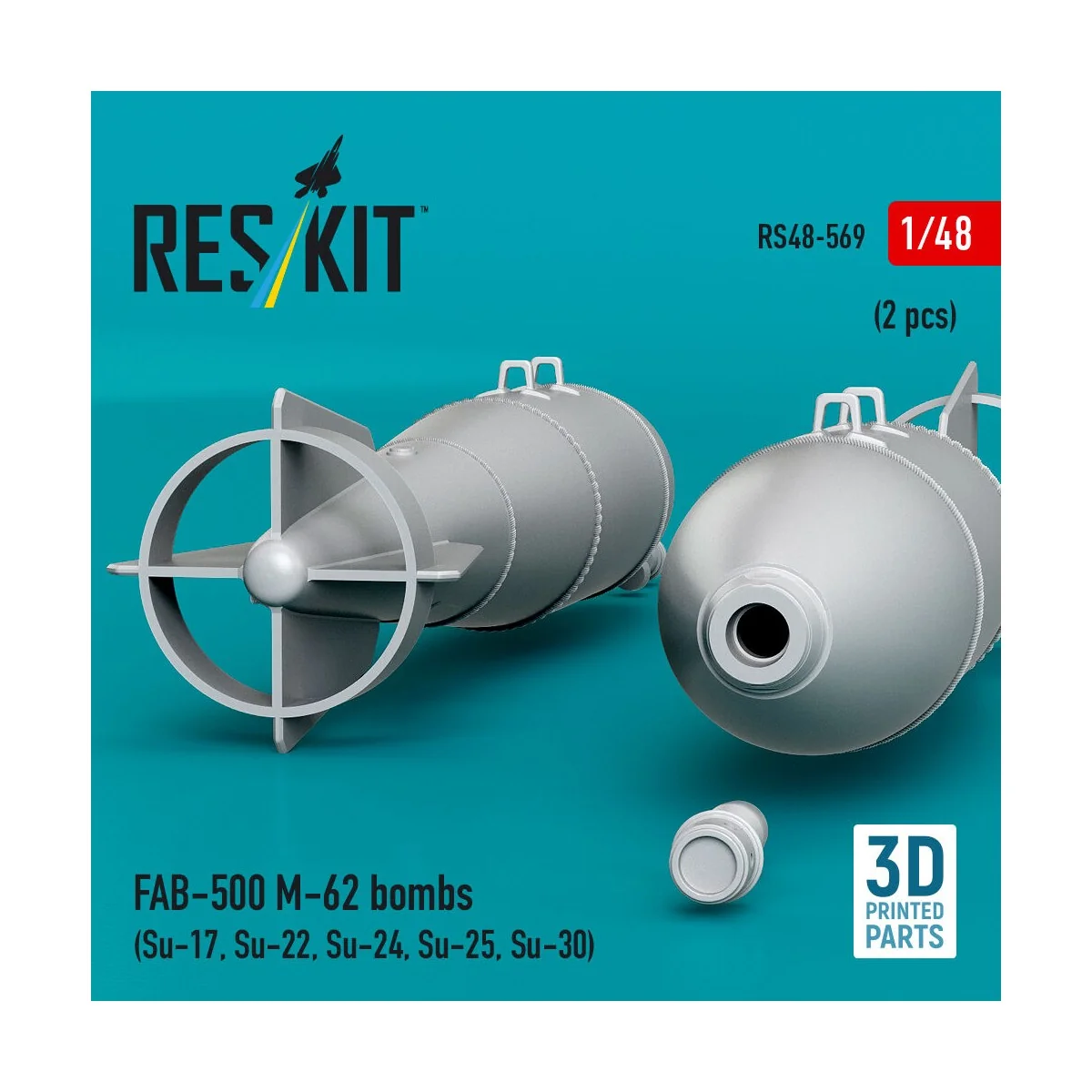 FAB-500 M-62 bombs (2 pcs) (Su-17, Su-22, Su-24, Su-25, Su-30) (3D ...