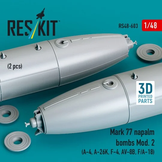 Mark 77 napalm bombs Mod. 2 (2pcs) (A-4, A-26K, F-4, AV-8B, F/A-18)... Mark 77 napalm bombs Mod. 2 (2pcs) (A-4, A-26K, F-4, AV-8B, F/A-18)...
