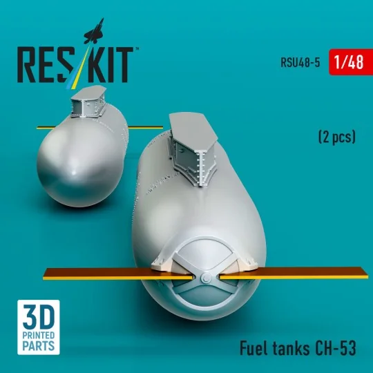 Fuel tanks ??-53 (2 pcs) (3D Printed), 1/48 - ResKit Models RSU48-0005