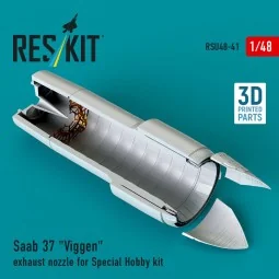 Saab 37 Viggen exhaust nozzle for Special Hobby kit (3D Printed), 1...