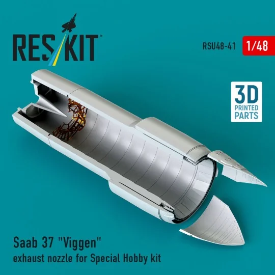 Saab 37 Viggen exhaust nozzle for Special Hobby kit (3D Printed), 1...