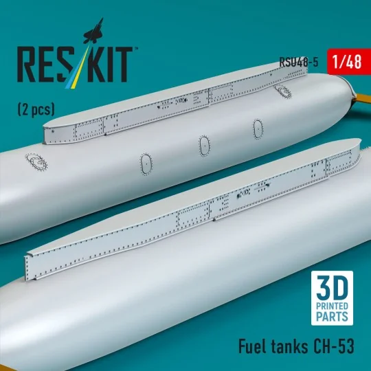 Fuel tanks ??-53 (2 pcs) (3D Printed), 1/48 - ResKit Models RSU48-0005