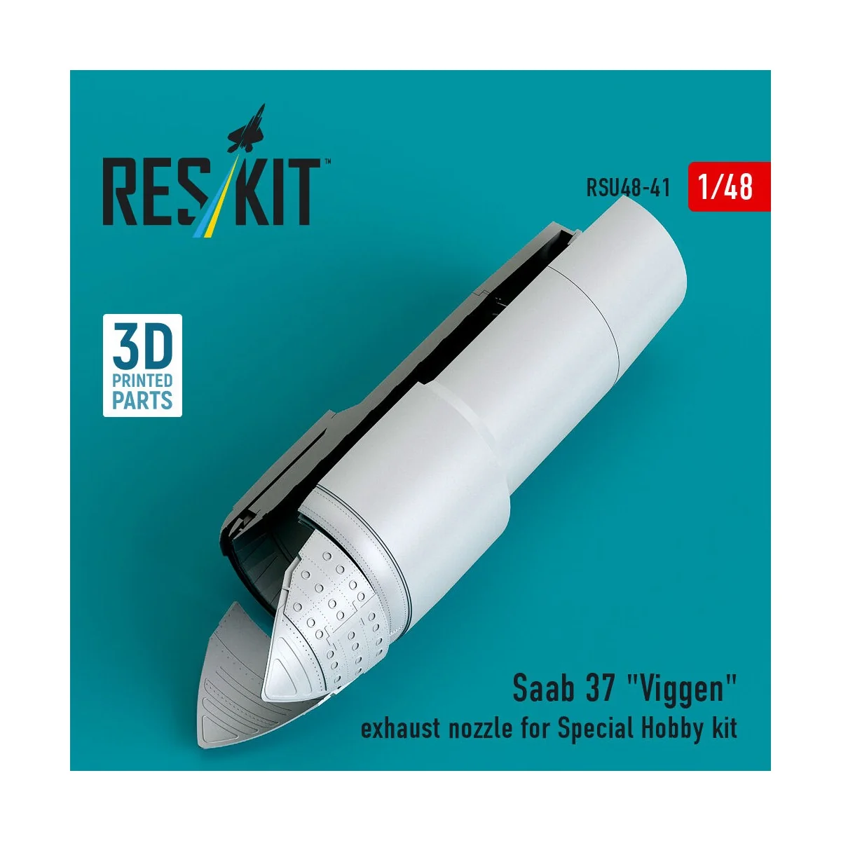 Saab 37 Viggen exhaust nozzle for Special Hobby kit (3D Printed), 1...