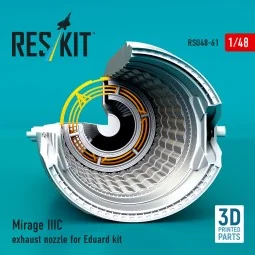 Mirage IIIC exhaust nozzle for Eduard kit (3D Printed), 1/48 - ResK... 2