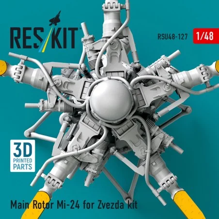Main Rotor Mi-24 for Zvezda kit (3D Printed), 1/48 - ResKit Models ...