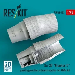 Su-30 Flanker-C parking position exhaust nozzles for GWH kit (3D Pr... 2