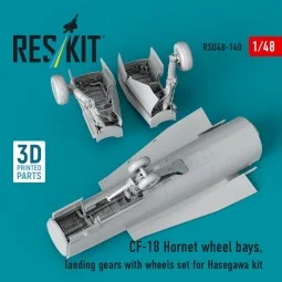 CF-18 Hornet wheel bays, landing gears with wheels set for Hasegawa... 2