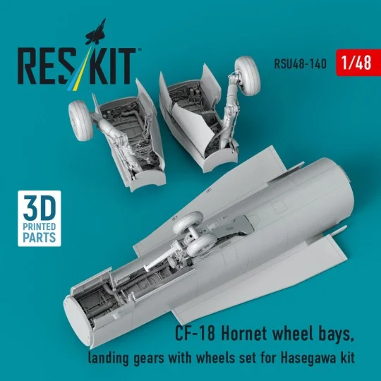 CF-18 Hornet wheel bays, landing gears with wheels set for Hasegawa...