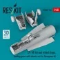 CF-18 Hornet wheel bays, landing gears with wheels set for Hasegawa...