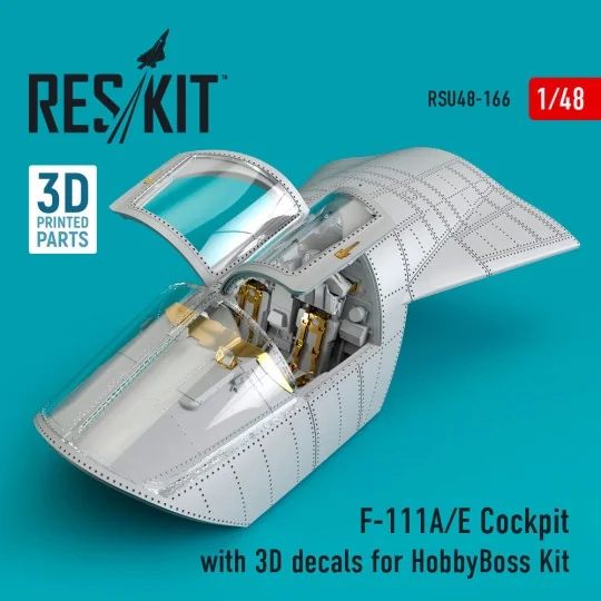 F-111A/E Cockpit with 3D decals for HobbyBoss kit (3D Printed), 1/4...