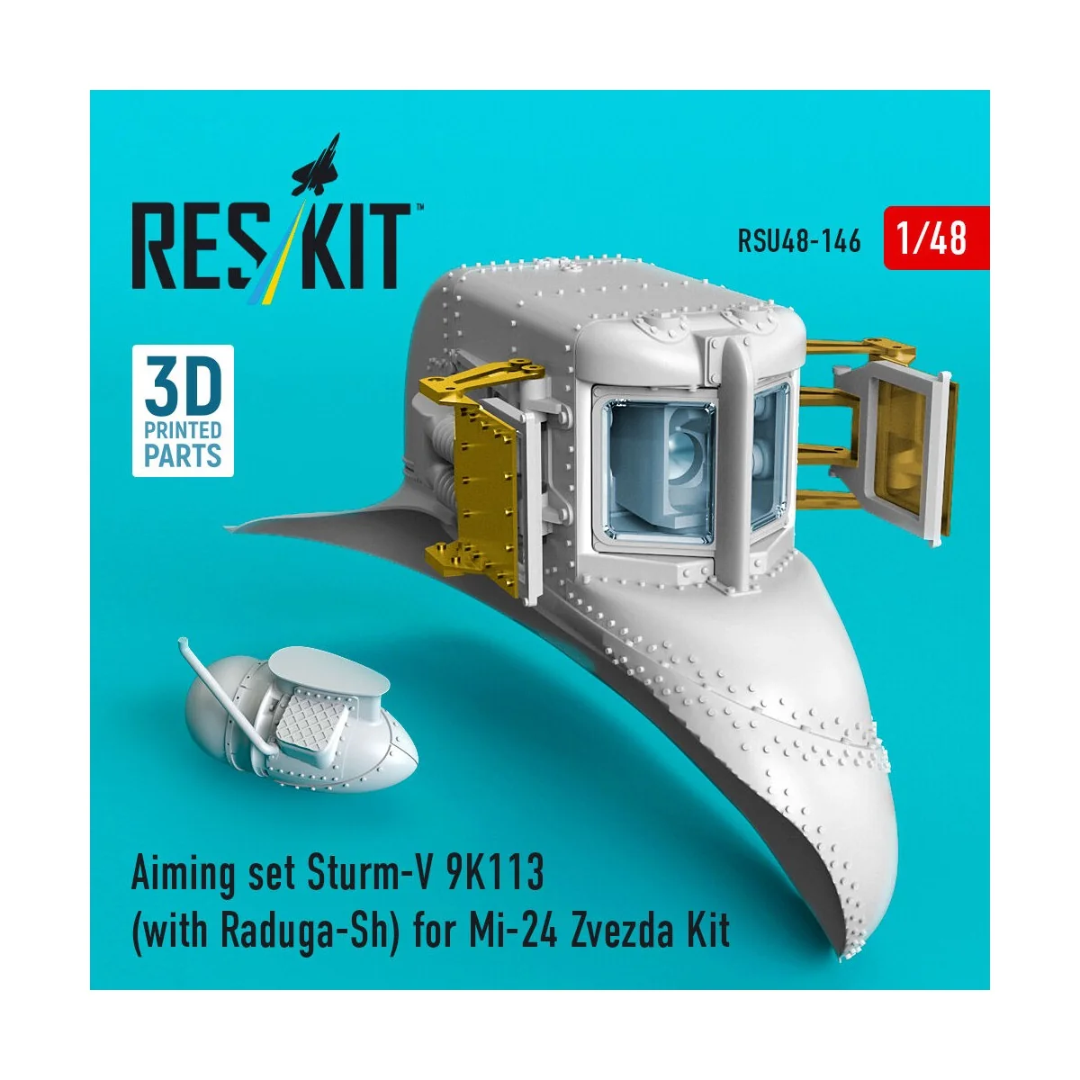 Aiming set Sturm-V 9K113 (with Raduga-Sh) for Mi-24 for Zvezda kit ...