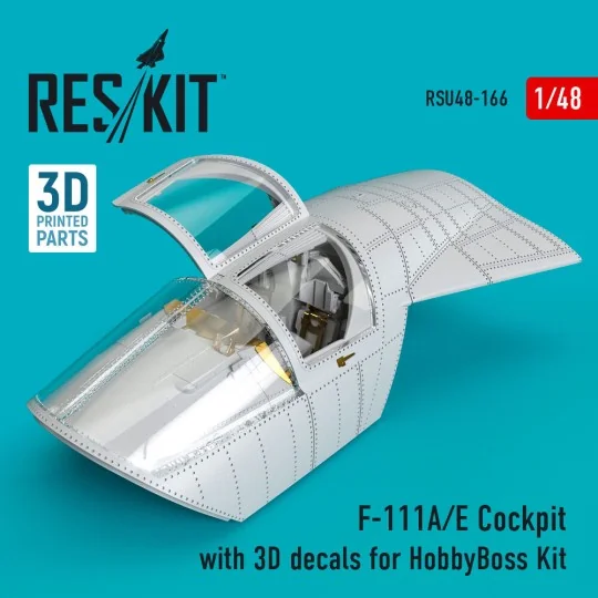 F-111A/E Cockpit with 3D decals for HobbyBoss kit (3D Printed), 1/4...