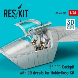 EF-111 Cockpit with 3D decals for HobbyBoss kit (3D Printed), 1/48 ...