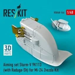 Aiming set Sturm-V 9K113 (with Raduga-Sh) for Mi-24 for Zvezda kit ... 2