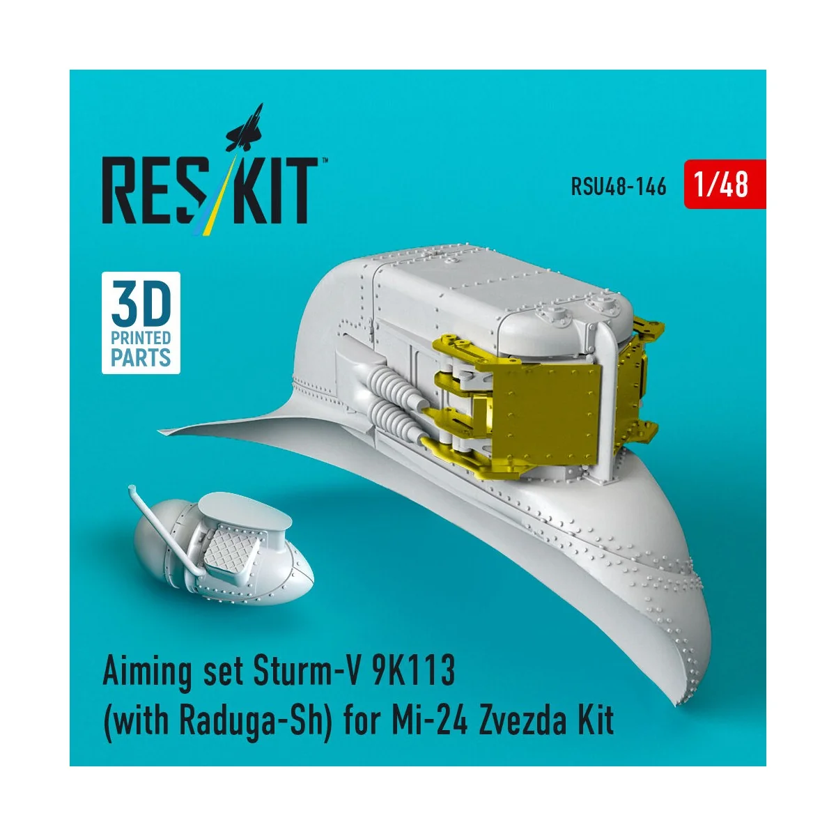Aiming set Sturm-V 9K113 (with Raduga-Sh) for Mi-24 for Zvezda kit ...