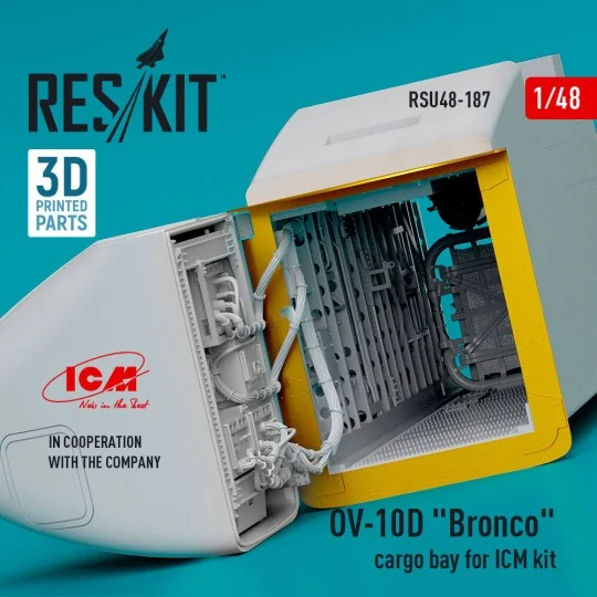 OV-10D Bronco cargo bay for ICM kit (3D Printed), 1/48 - ResKit Mod... OV-10D Bronco cargo bay for ICM kit (3D Printed), 1/48 - ResKit Mod...