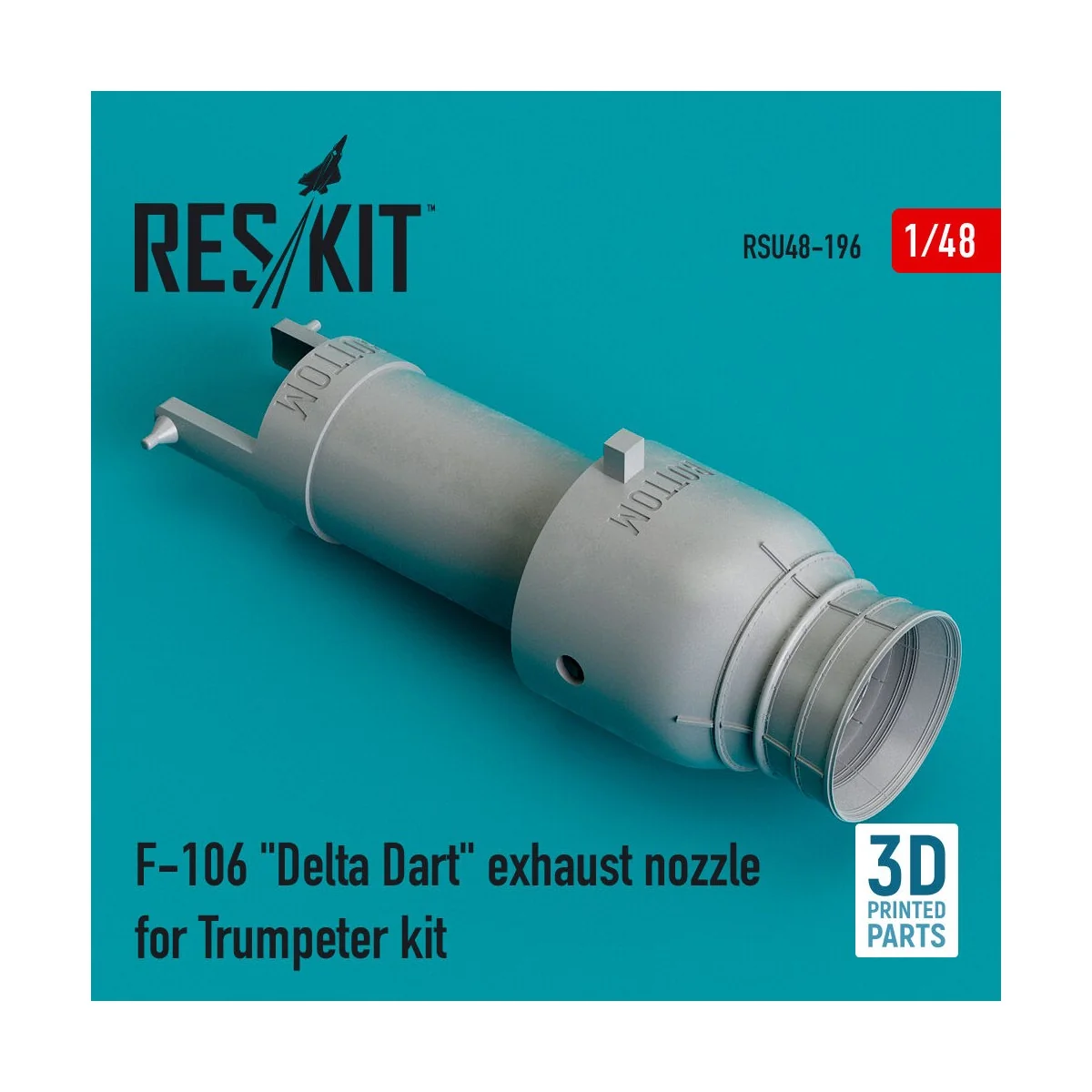 F-106 Delta Dart exhaust nozzle for Trumpeter kit (3D Printed), 1/4...