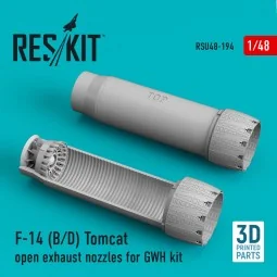 F-14 (B, D) Tomcat open exhaust nozzles for GWH kit (3D Printed), 1... 2
