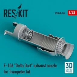F-106 Delta Dart exhaust nozzle for Trumpeter kit (3D Printed), 1/4... 2