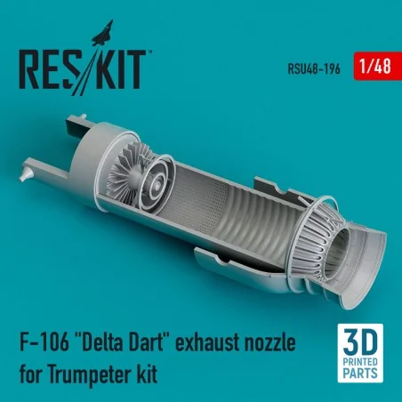 F-106 Delta Dart exhaust nozzle for Trumpeter kit (3D Printed), 1/4...