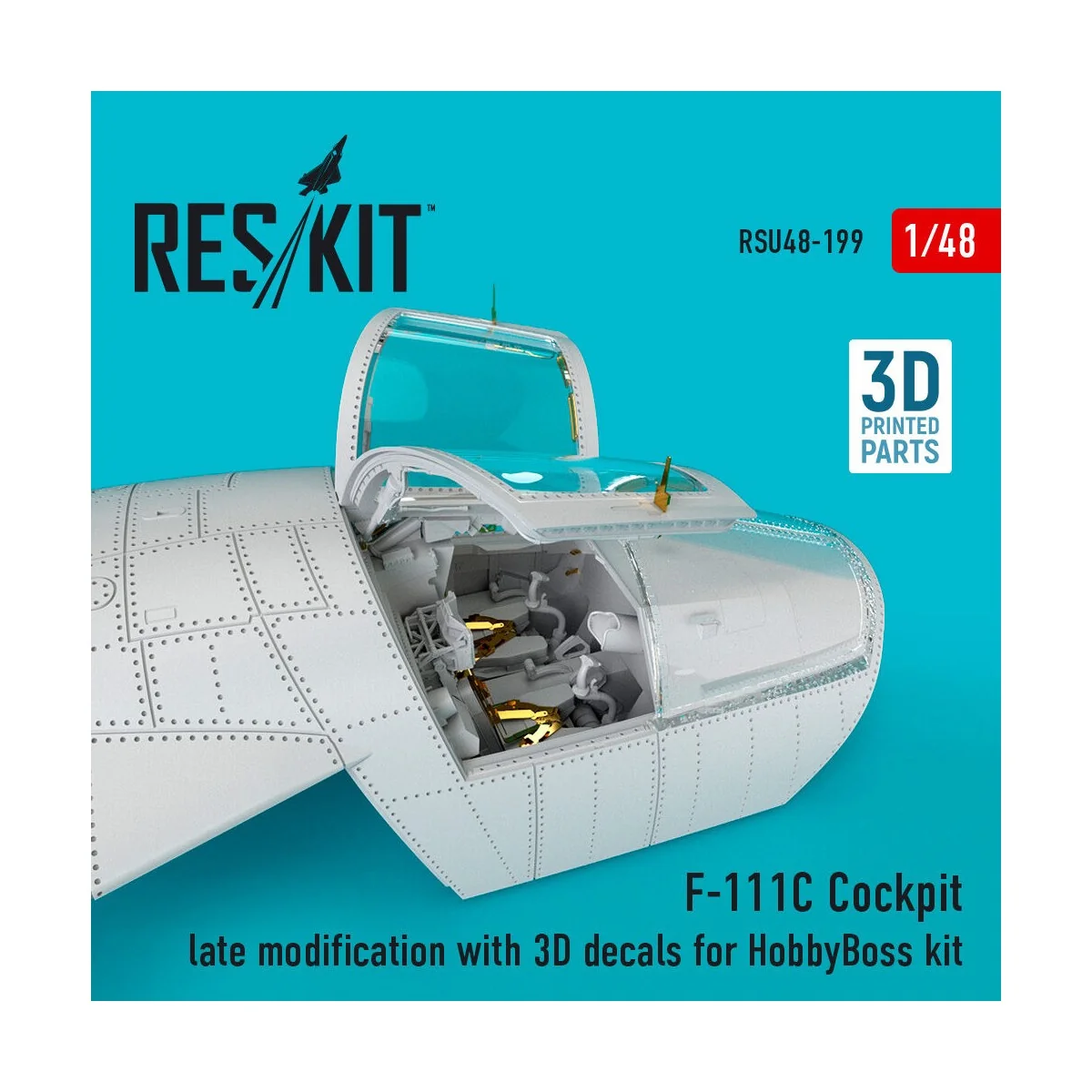 F-111C Cockpit late modification with 3D decals for HobbyBoss kit (...