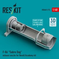 F-86 Sabre Dog exhaust nozzle for Revell/Academy kit (3D Printed), ...