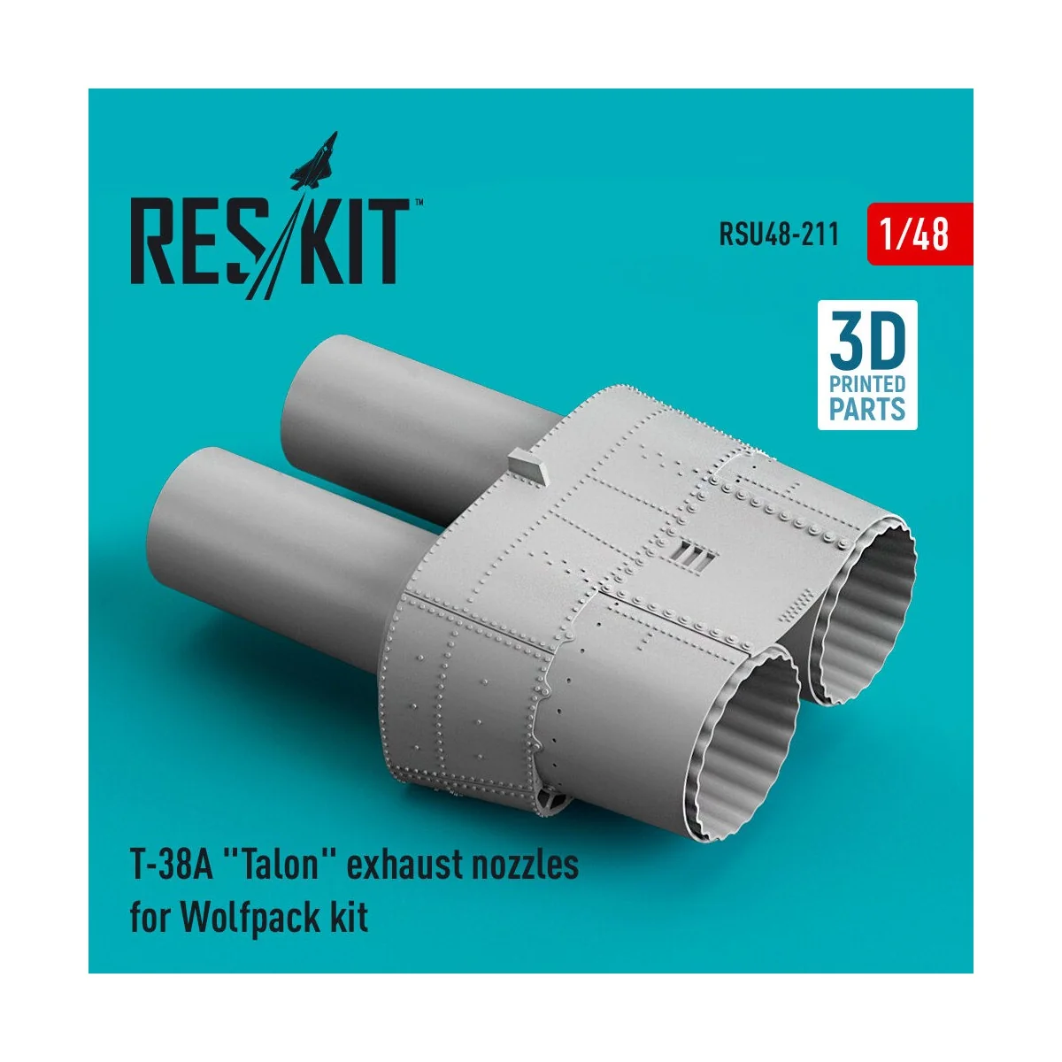 T-38A Talon exhaust nozzles for Wolfpack kit (3D Printed), 1/48 - R...