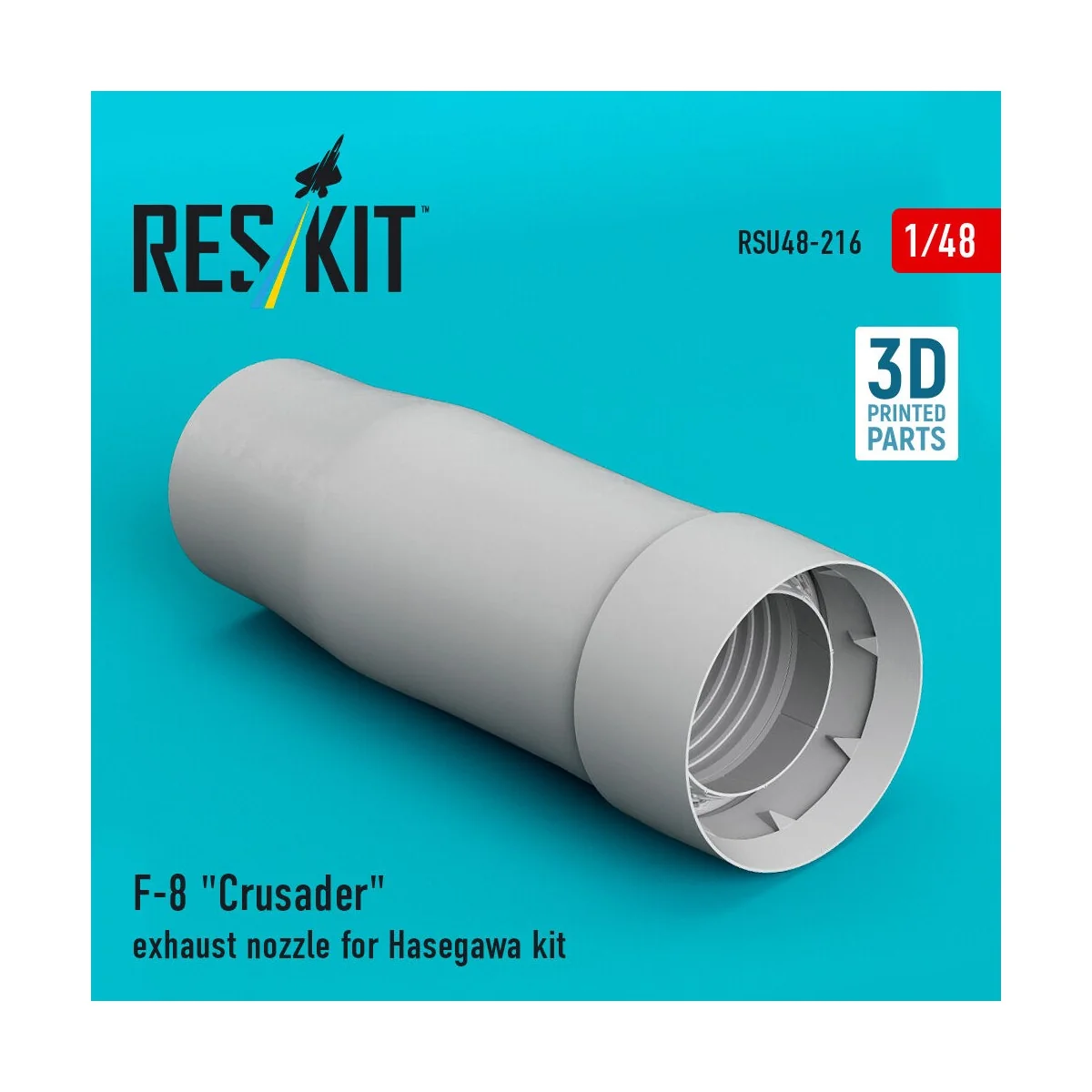 F-8 Crusader exhaust nozzle for Hasegawa kit (3D Printed), 1/48 - R...
