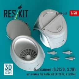 Buccaneer (S.2C/D, S.2B) air intakes for Airfix kit (A12012, A12014... 2