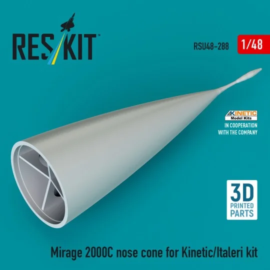 Mirage 2000C nose cone for Kinetic/Italeri kit (3D Printed), 1/48 -...