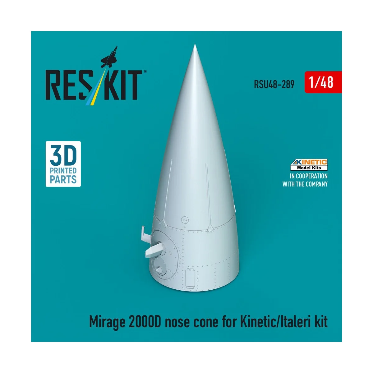 Mirage 2000D nose cone for Kinetic/Italeri kit (3D Printed), 1/48 -...