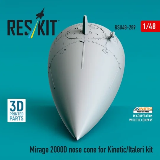 Mirage 2000D nose cone for Kinetic/Italeri kit (3D Printed), 1/48 -...