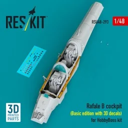 Rafale B cockpit (Basic edition with 3D decals) for HobbyBoss kit (...
