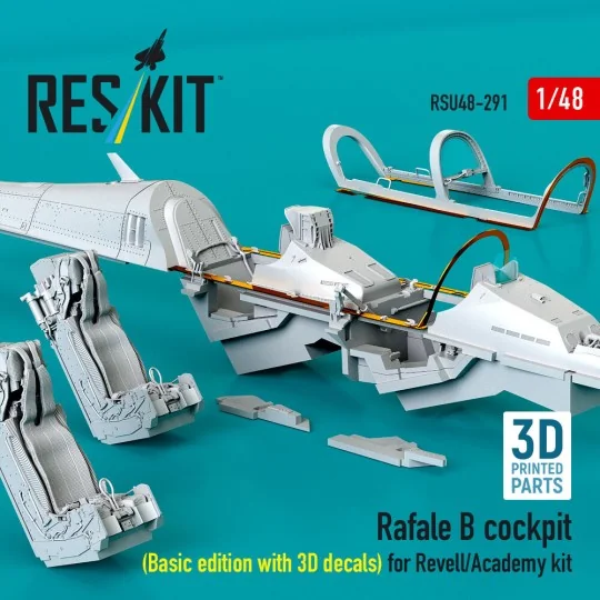Rafale B cockpit (Basic edition with 3D decals) for Revell/Academy ... Rafale B cockpit (Basic edition with 3D decals) for Revell/Academy ...
