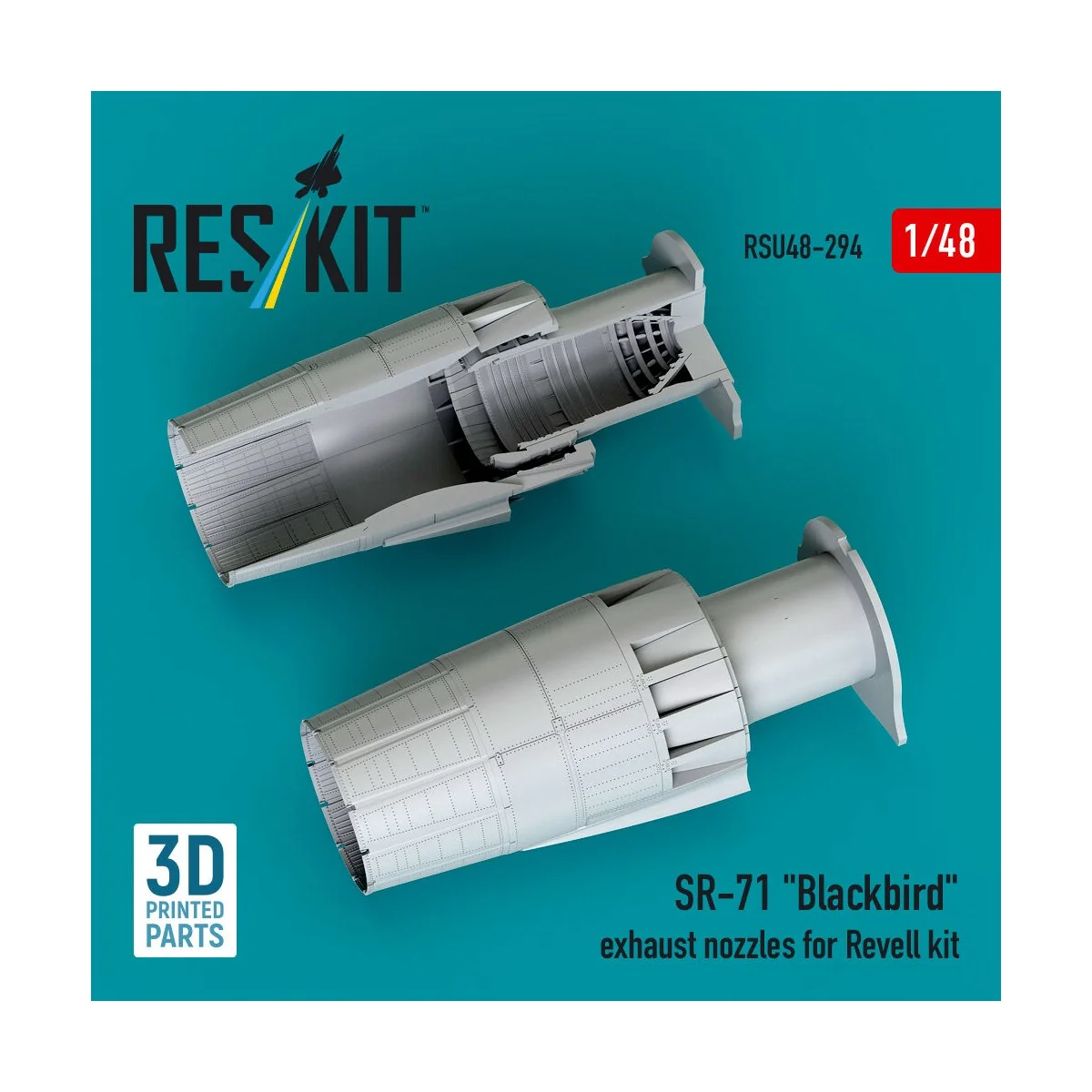 SR-71 Blackbird exhaust nozzles for Revell kit (3D printed), 1/48 -...