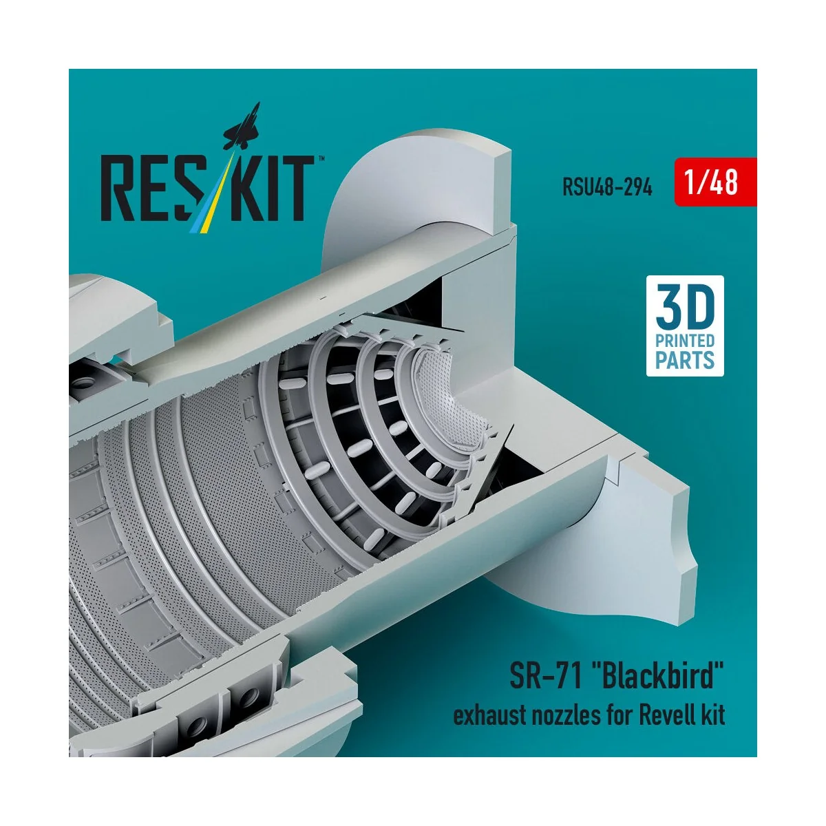 SR-71 Blackbird exhaust nozzles for Revell kit (3D printed), 1/48 -...